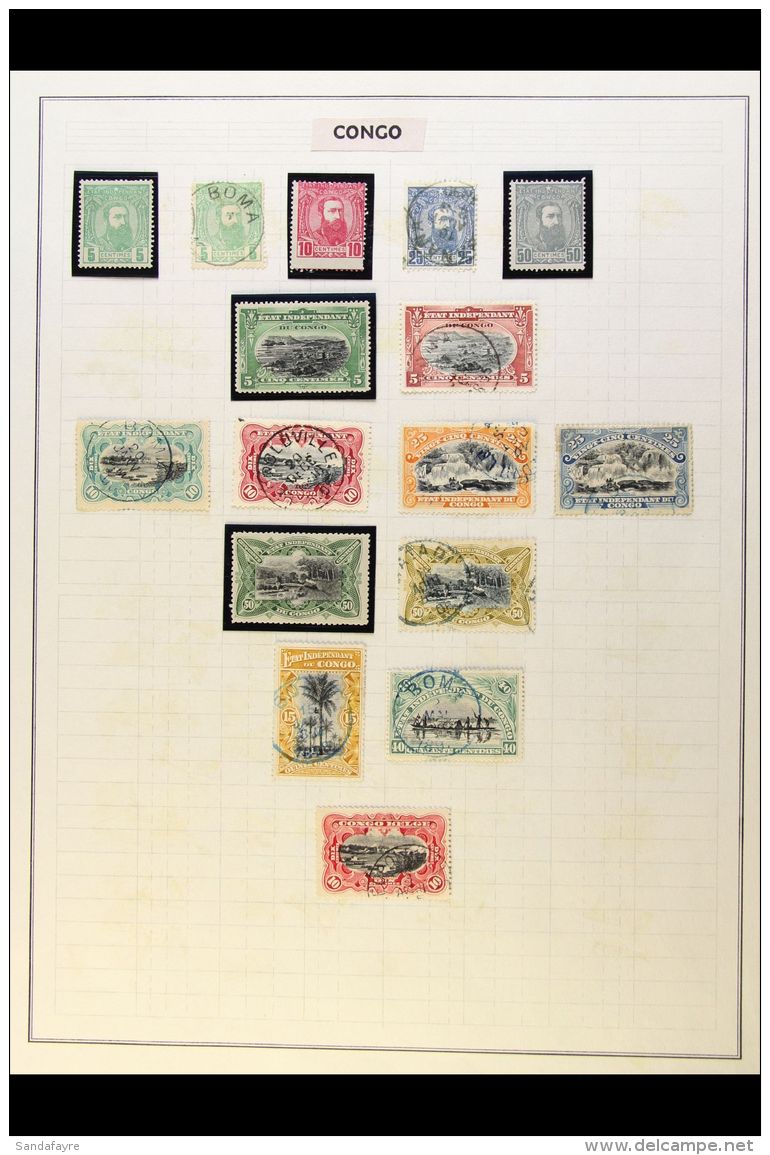 BELGIAN CONGO 1887-1960 FINE MINT &amp; USED COLLECTION On Leaves, Inc 1910 To 5f Used, 1931-39 Set Mint Or Used,... - Autres & Non Classés