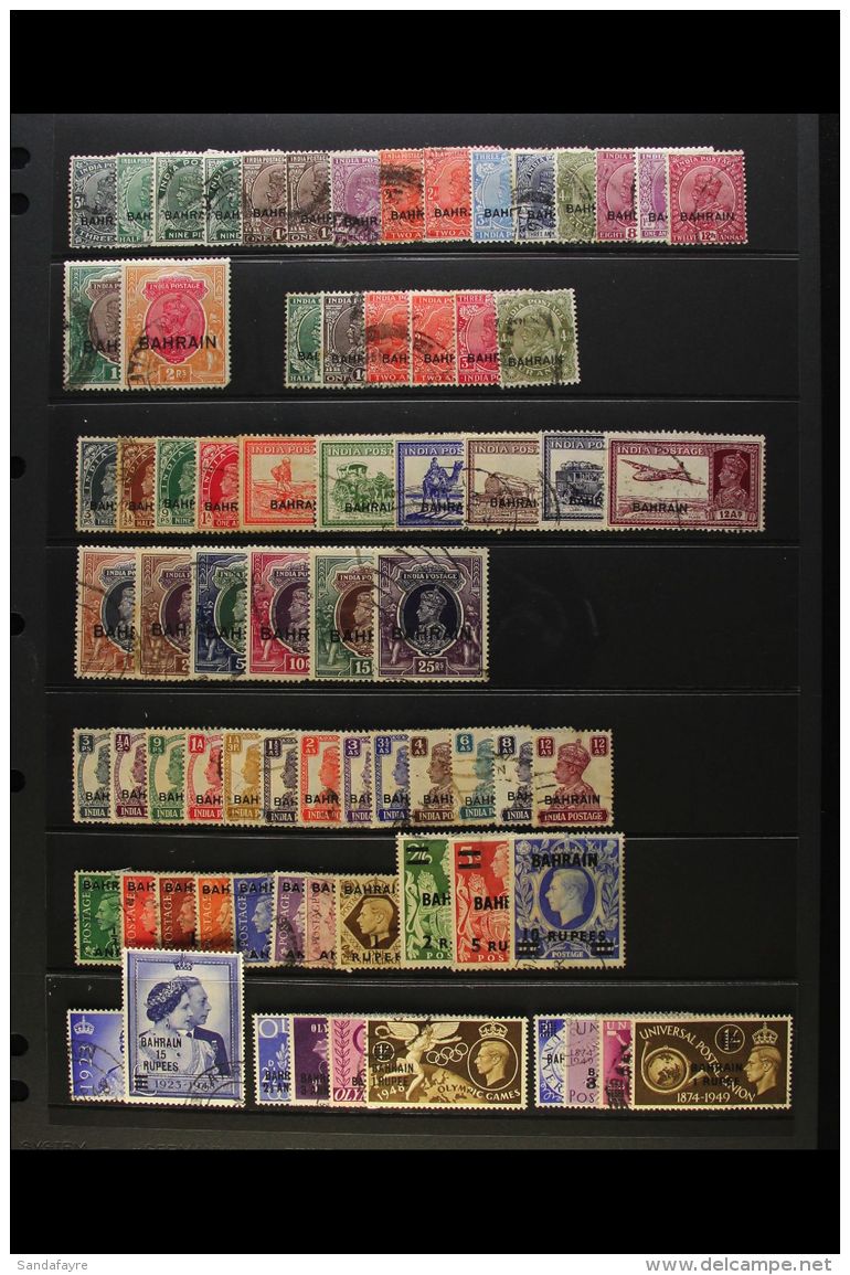 1933 - 1961 USED COLLECTION WITH MANY COMPLETE SETS Good Representative Collection With 1933 Geo V Vals To 2r,... - Bahrein (...-1965)