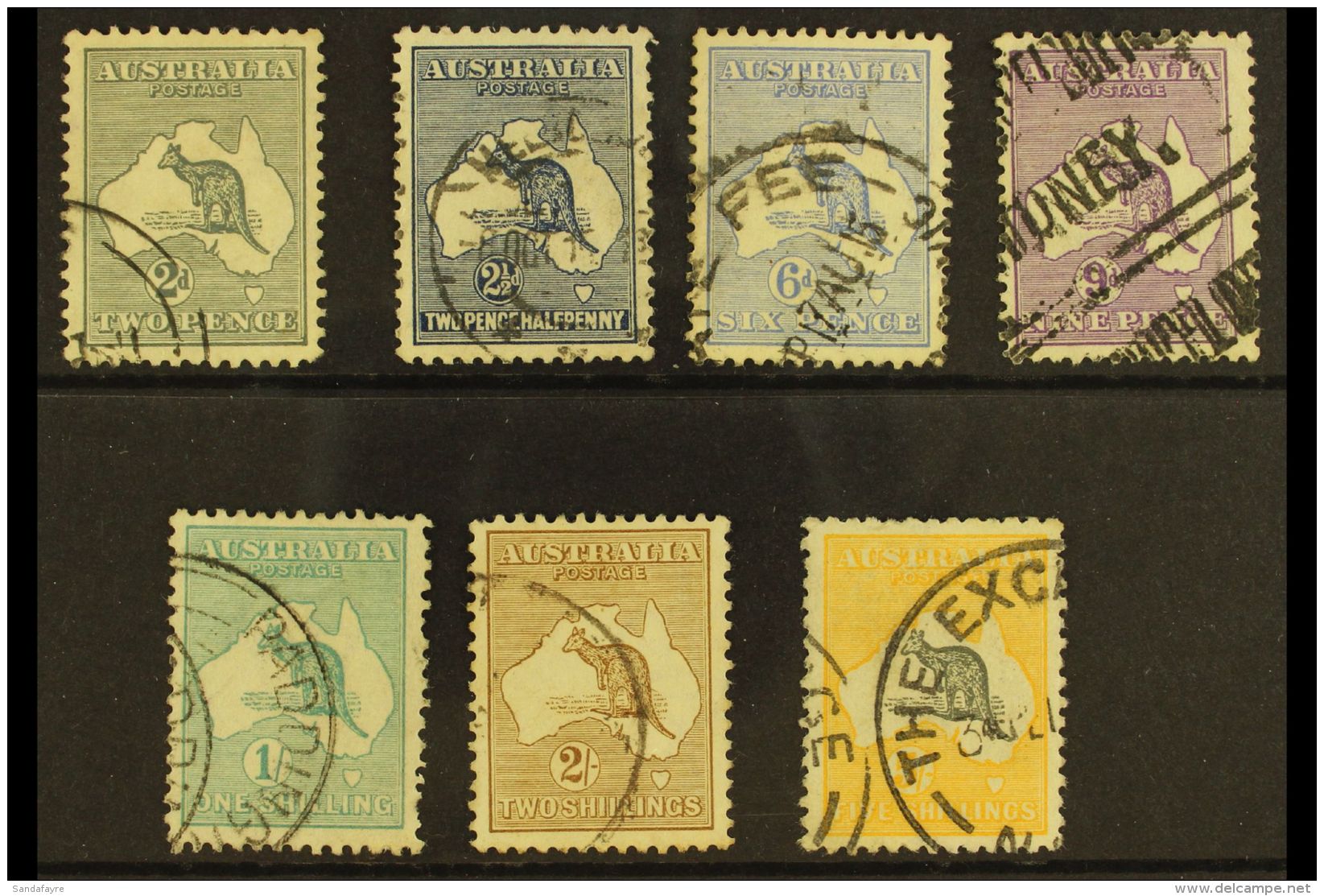 1915 'Roos, Second Watermark Complete Set, SG 24/30, Good To Fine Used With Nice 5s (7). For More Images, Please... - Sonstige & Ohne Zuordnung