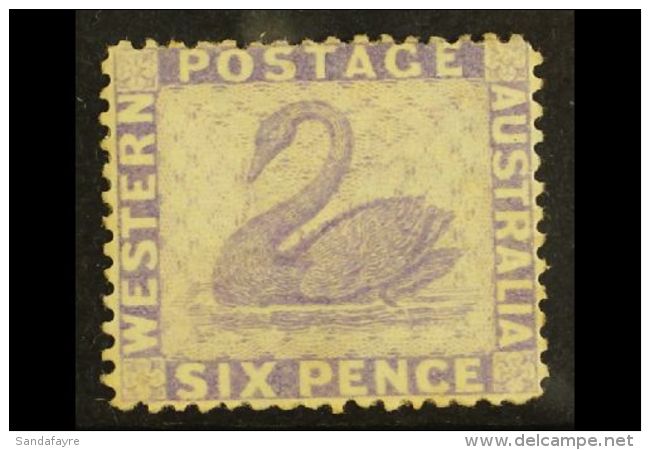 WESTERN AUSTRALIA 1882-85 6d Lilac Perf 14, SG 80, Mint Part OG, Fresh &amp; Attractive. For More Images, Please... - Sonstige & Ohne Zuordnung