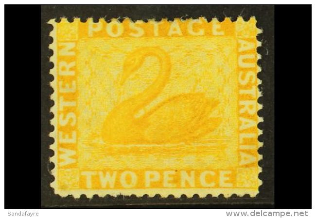 WESTERN AUSTRALIA 1882-85 2d Chrome- Yellow Perf 12, SG 83, Mint, Fresh &amp; Attractive. For More Images, Please... - Sonstige & Ohne Zuordnung