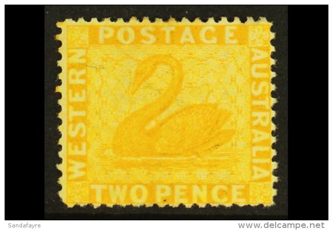 WESTERN AUSTRALIA 1864-79 2d Chrome- Yellow, Wmk Crown CC, SG 54, Mint Part OG. For More Images, Please Visit... - Sonstige & Ohne Zuordnung