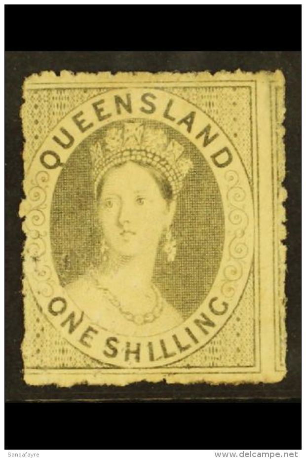 QUEENSLAND 1862-67 1s Grey, No Wmk, SG 29, Mint, Signed Stolow. For More Images, Please Visit... - Sonstige & Ohne Zuordnung