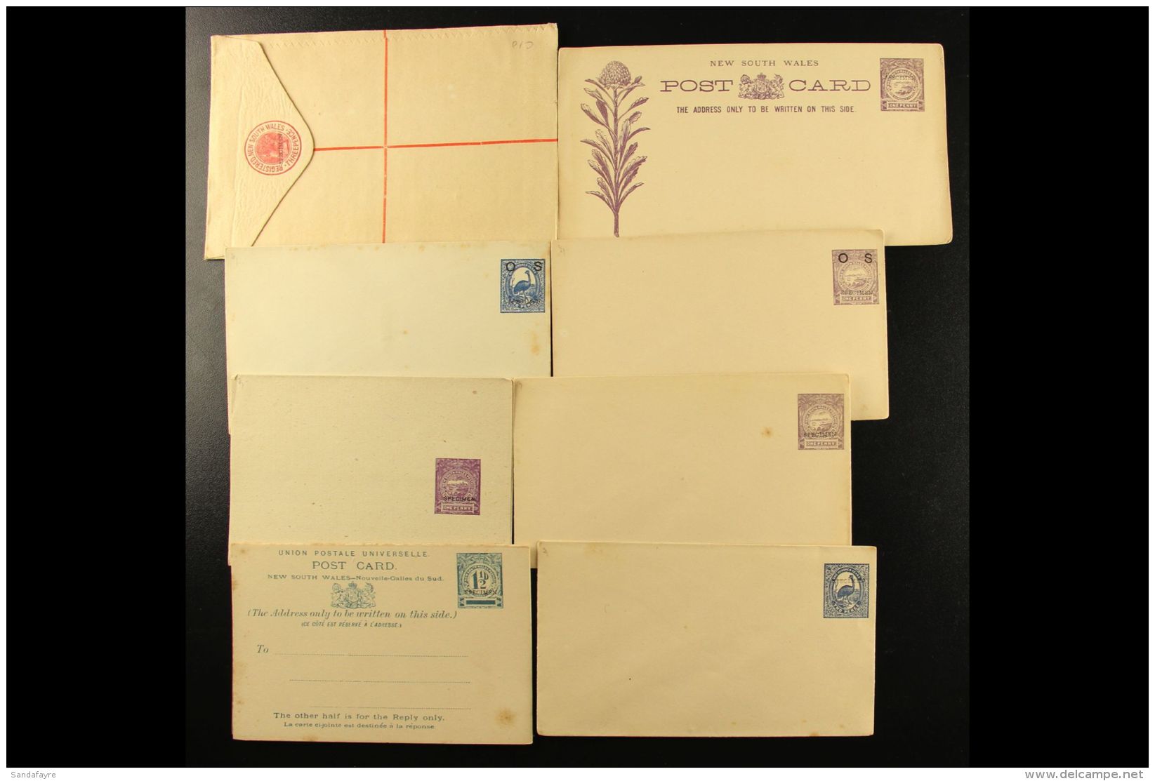 NEW SOUTH WALES POSTAL STATIONERY WITH "SPECIMEN" OVERPRINTS 1888-94 All Different Unused Assembly With 1888 1d... - Otros & Sin Clasificación