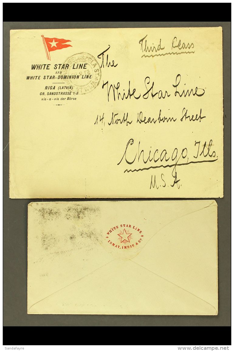 WHITE STAR LINE Great Britain 1887 Cover With Printed 'White Star Line, Ismay, Imrie &amp; Co' On Flap Bearing 1d... - Ohne Zuordnung