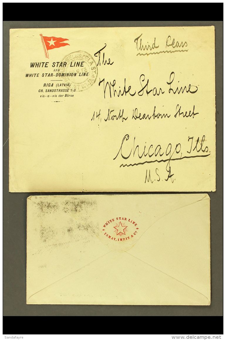 WHITE STAR LINE Great Britain 1887 Cover With Printed 'White Star Line, Ismay, Imrie &amp; Co' On Flap Bearing 1d... - Sin Clasificación