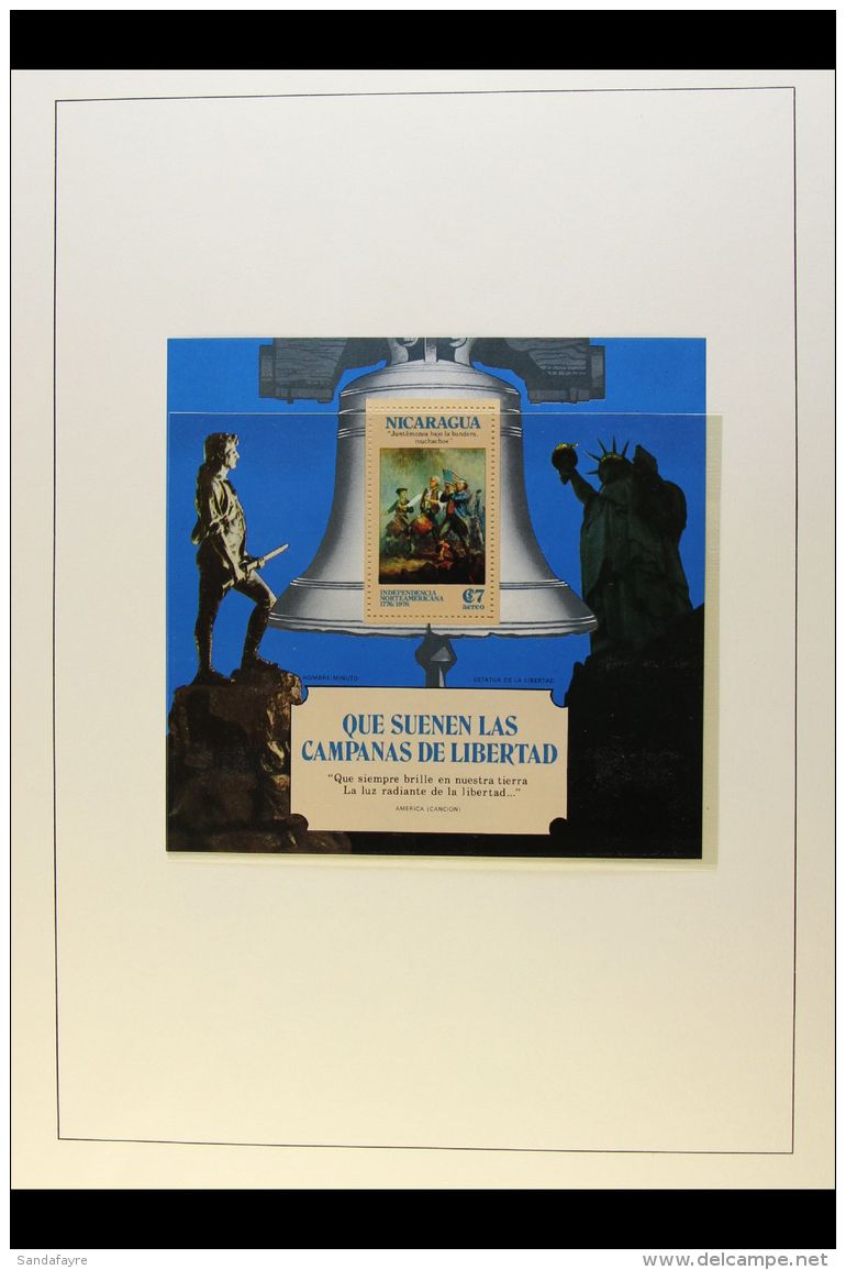 BICENTENARY OF AMERICAN INDEPENDENCE 1976 Lovely All Different World Thematic Collection Of Miniature Sheets,... - Sin Clasificación