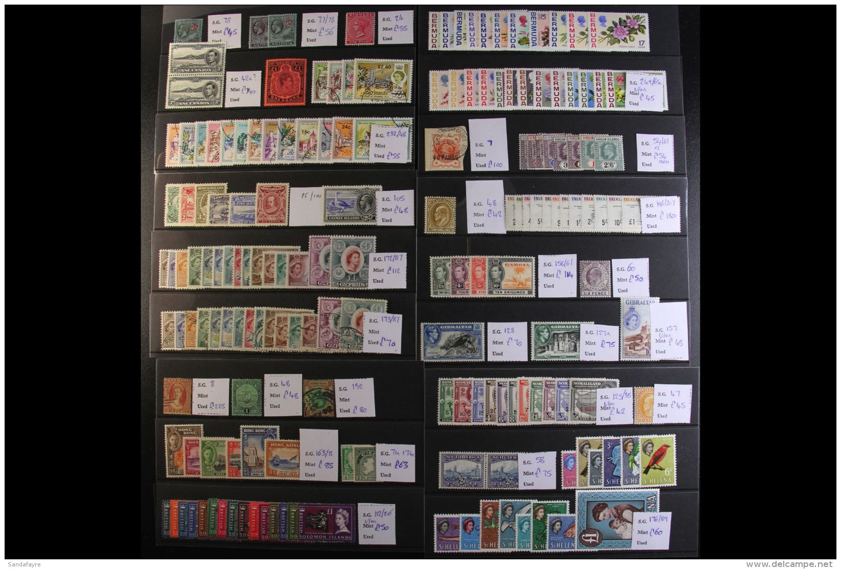 BRITISH COMMONWEALTH Attractive Selection Of QV To QEII Issues On Cards With Many Better Stamps And Complete Sets... - Other & Unclassified