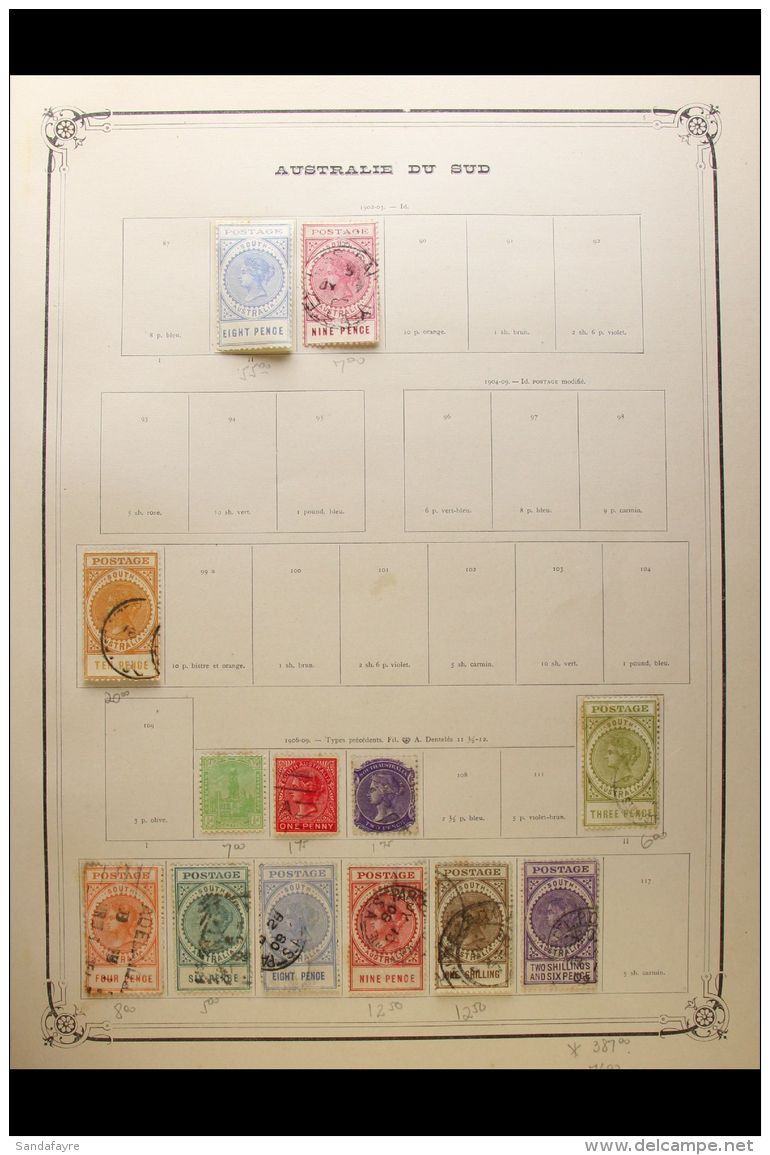 AUSTRALASIA 1850s-1950s. ALL DIFFERENT OLD TIME Mint &amp; Used Collection Presented In A Large Old Yvert Printed... - Other & Unclassified