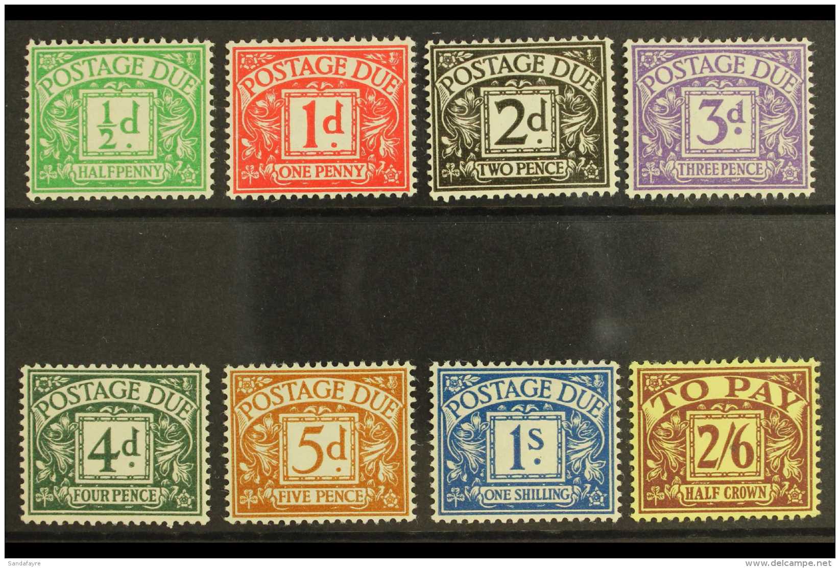 POSTAGE DUES 1937-8 Wmk "G VI R" Complete Set, SG D27/34, Very Fine Mint (8). For More Images, Please Visit... - Sin Clasificación