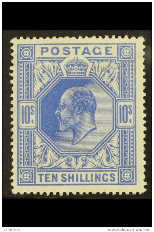 1902 10s Ultramarine, Ed VII, SG 265, Superb Mint Og. Lovely Bright Colour.  For More Images, Please Visit... - Ohne Zuordnung