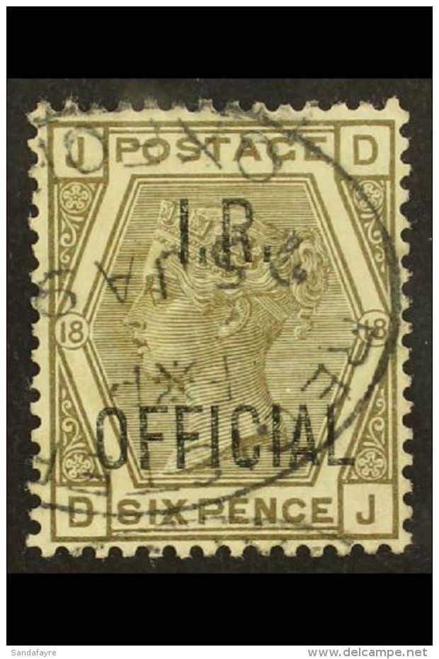 OFFICIALS 1884 6d Grey "I.R. Official", SG O4, Very Fine Used With Neat "Oxford" Registered Oval Cancel. For More... - Sonstige & Ohne Zuordnung