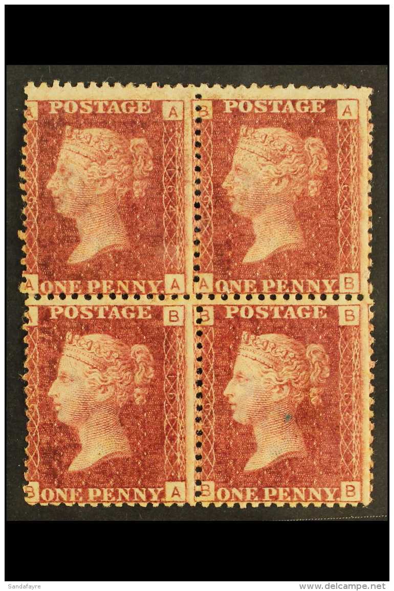 1858-79 1d Red Plate 164, SG 44, Mint BLOCK OF FOUR With One Stamp Never Hinged. Fresh (block 4) For More Images,... - Other & Unclassified