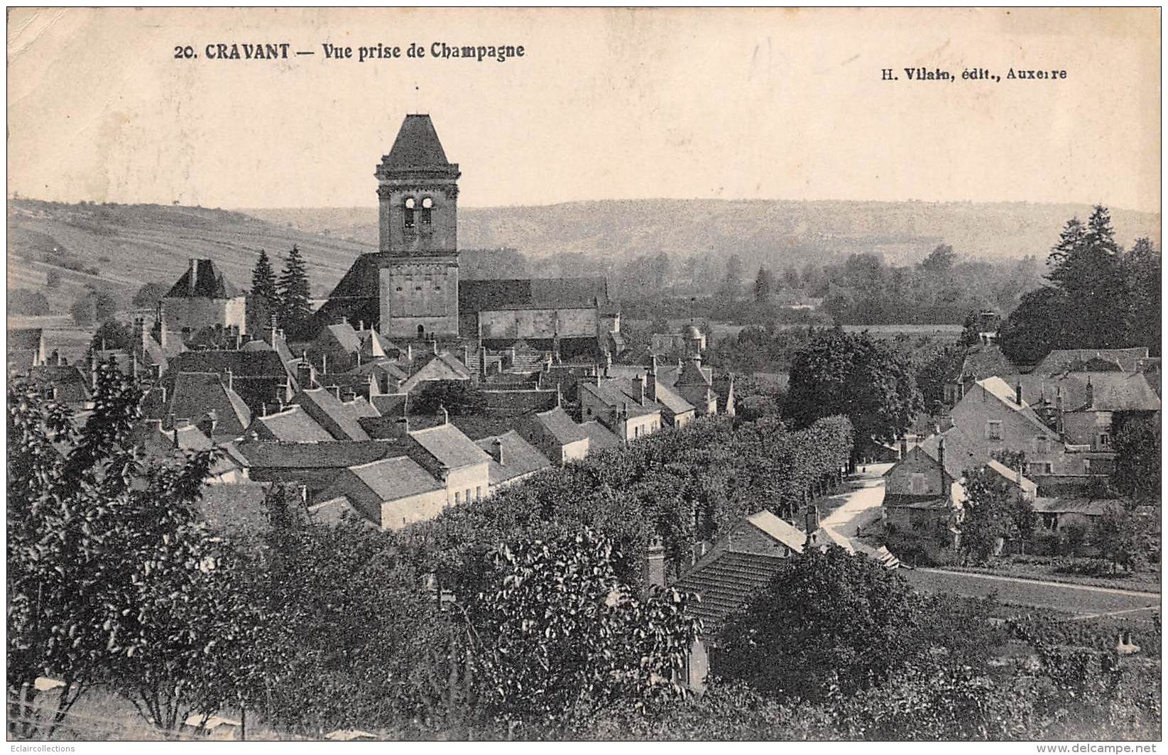 Cravant        89      Vue  Prise De Champagne     (voir Scan) - Autres & Non Classés