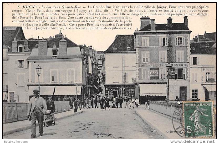 Joigny        89      Le Bas De La Grande Rue       (voir Scan) - Joigny