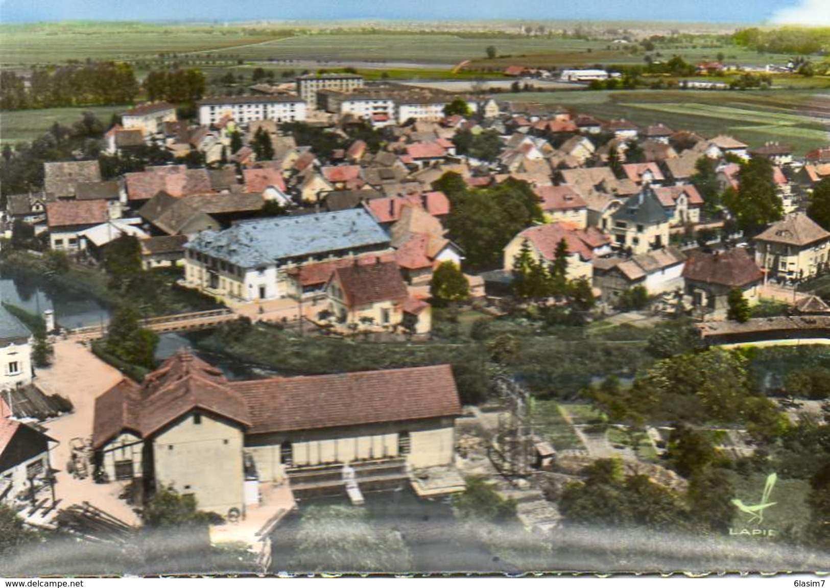 CPSM - ERSTEIN (67) - Vue Aérienne Sur Le Quartier Du Bruhly Dans Les Années 60 - Sonstige & Ohne Zuordnung