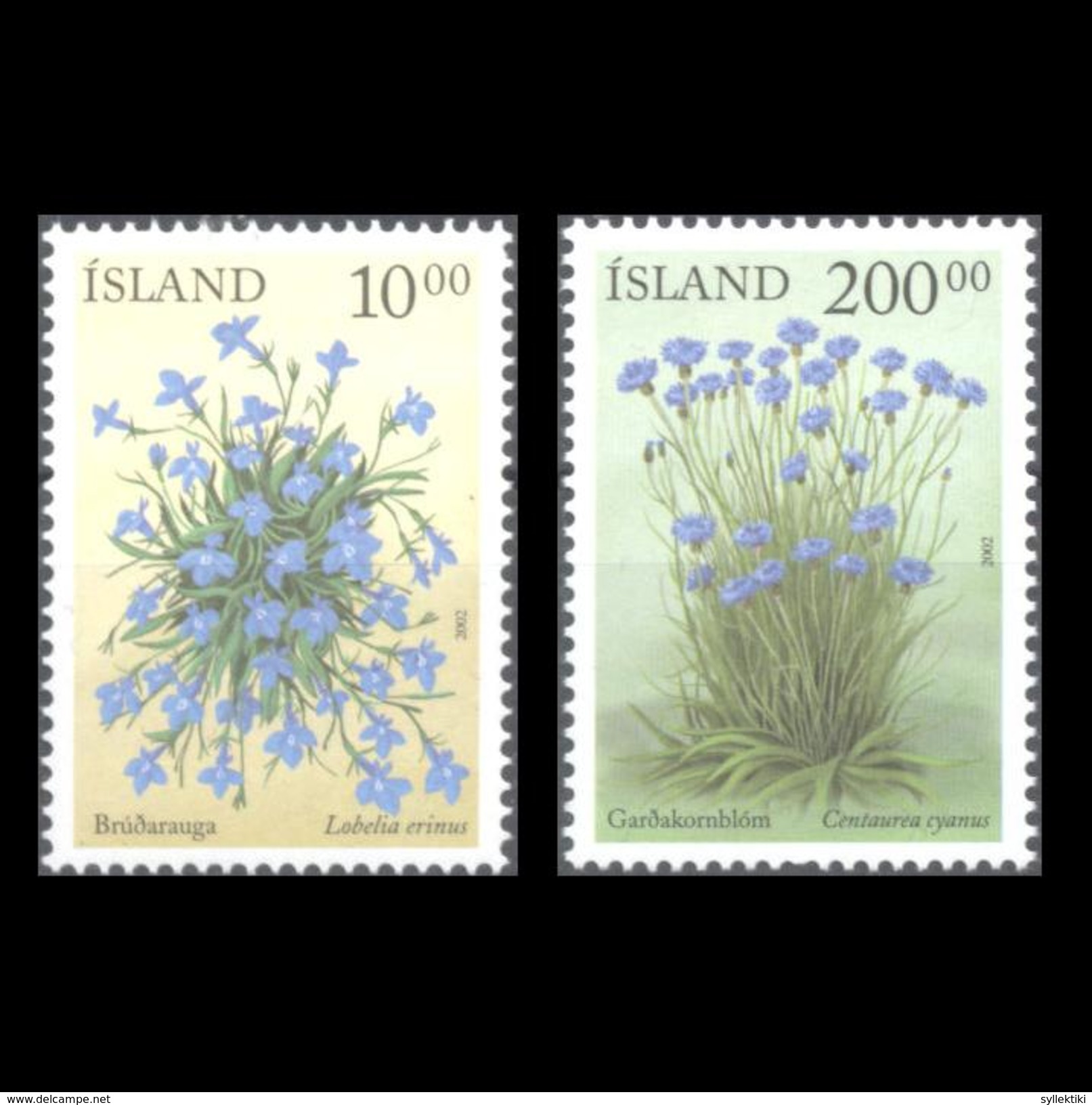 ICELAND 2002 MNH MINIATURE SHEET No.31 & FLOWERS MNH SET - Unused Stamps