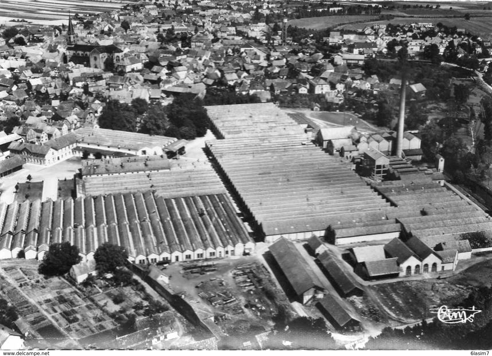 CPSM - ERSTEIN (67) - Vue Aérienne Sur Le Quartier Des Usines Dans Les Années 50 / 60 - Sonstige & Ohne Zuordnung