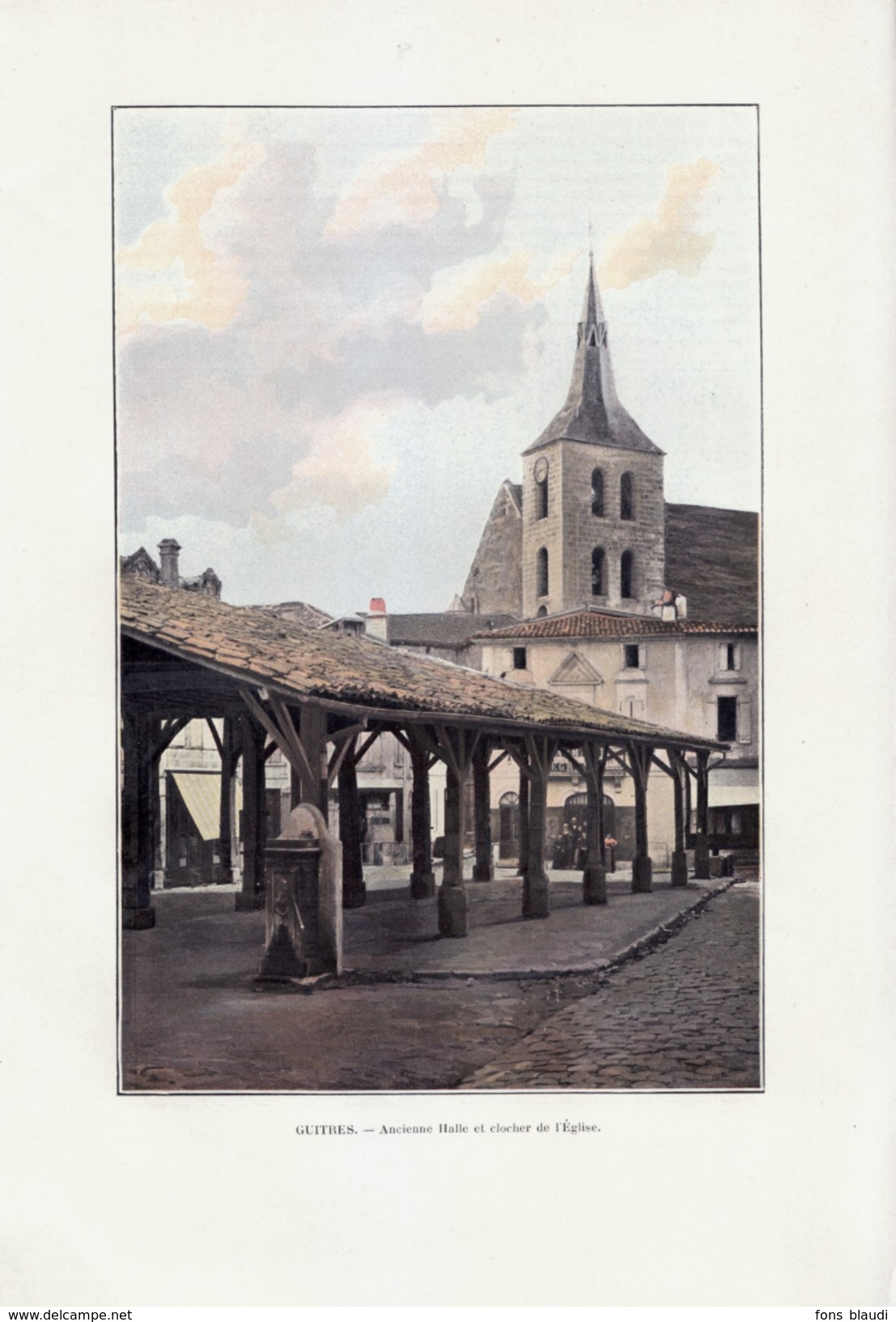 1903 - Phototypie Couleur - Guîtres (Gironde) - L'ancienne Halle - FRANCO DE PORT - Zonder Classificatie