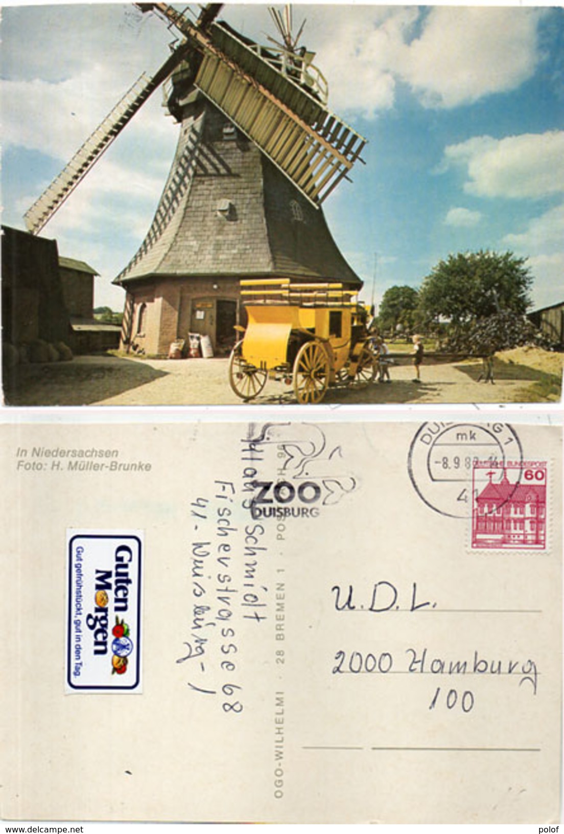 In Niedersacchsen - Foto : H. Müller-Brunke - Attelage Et Moulin A Vent    (94533) - Other & Unclassified