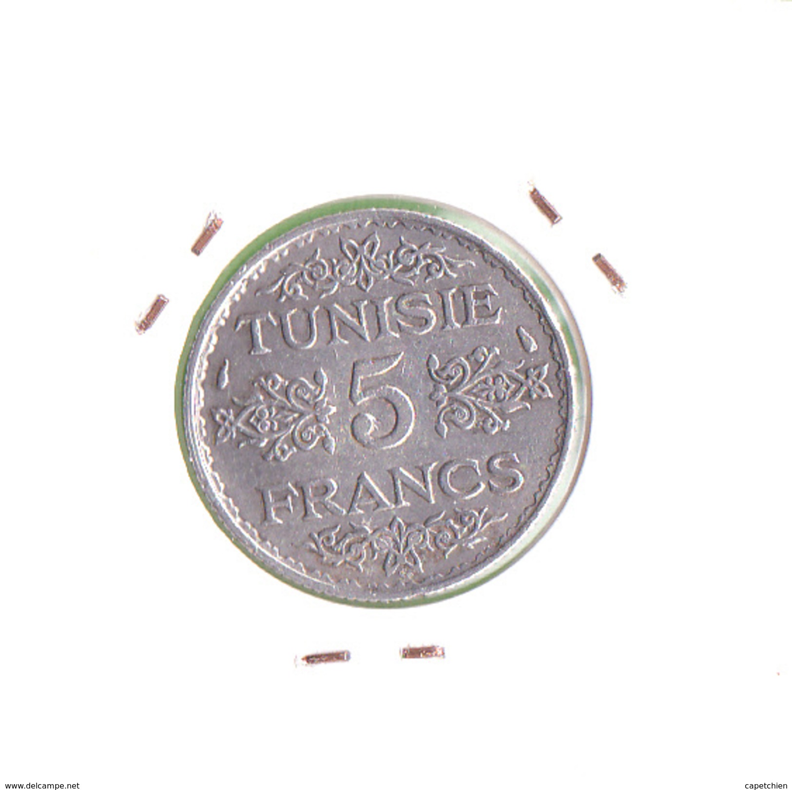 TUNISIE / 5 FRANCS  / 1936 - 1355 AH - Túnez