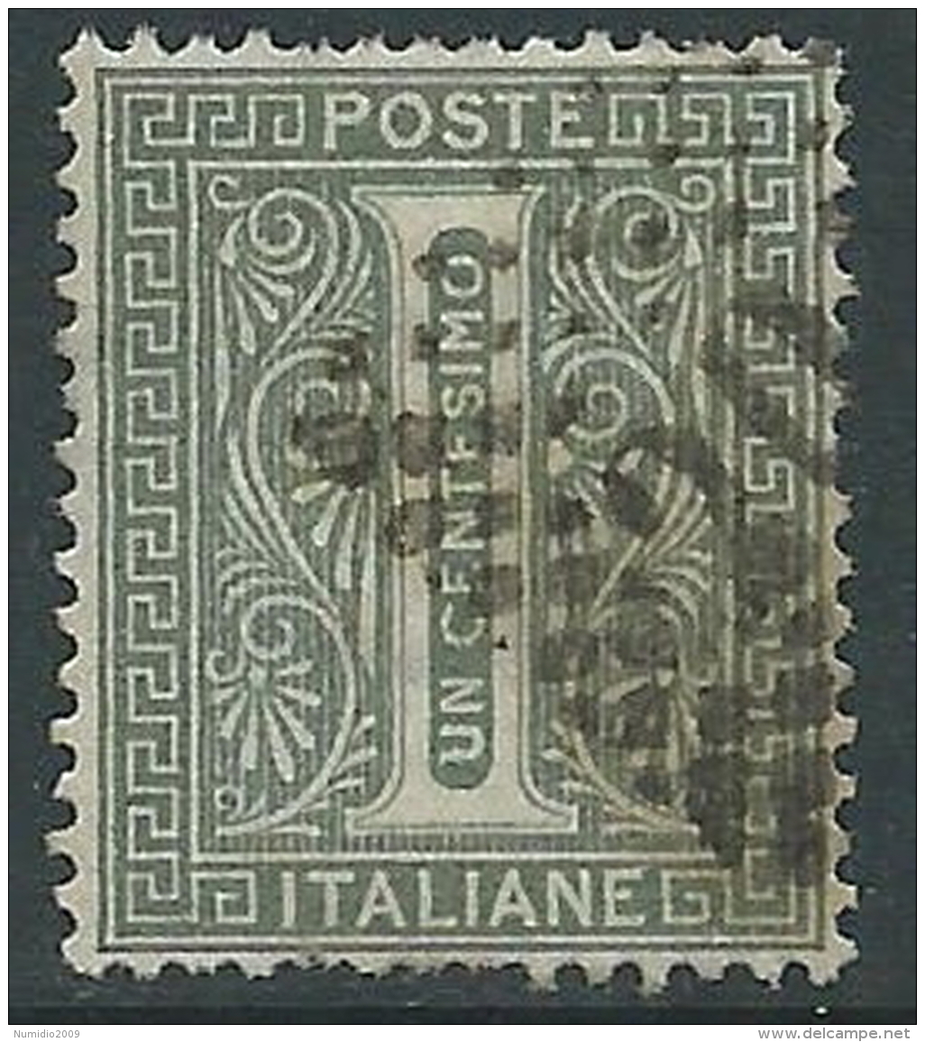 1863-65 REGNO USATO CIFRA 1 CENT - P50 - Usati