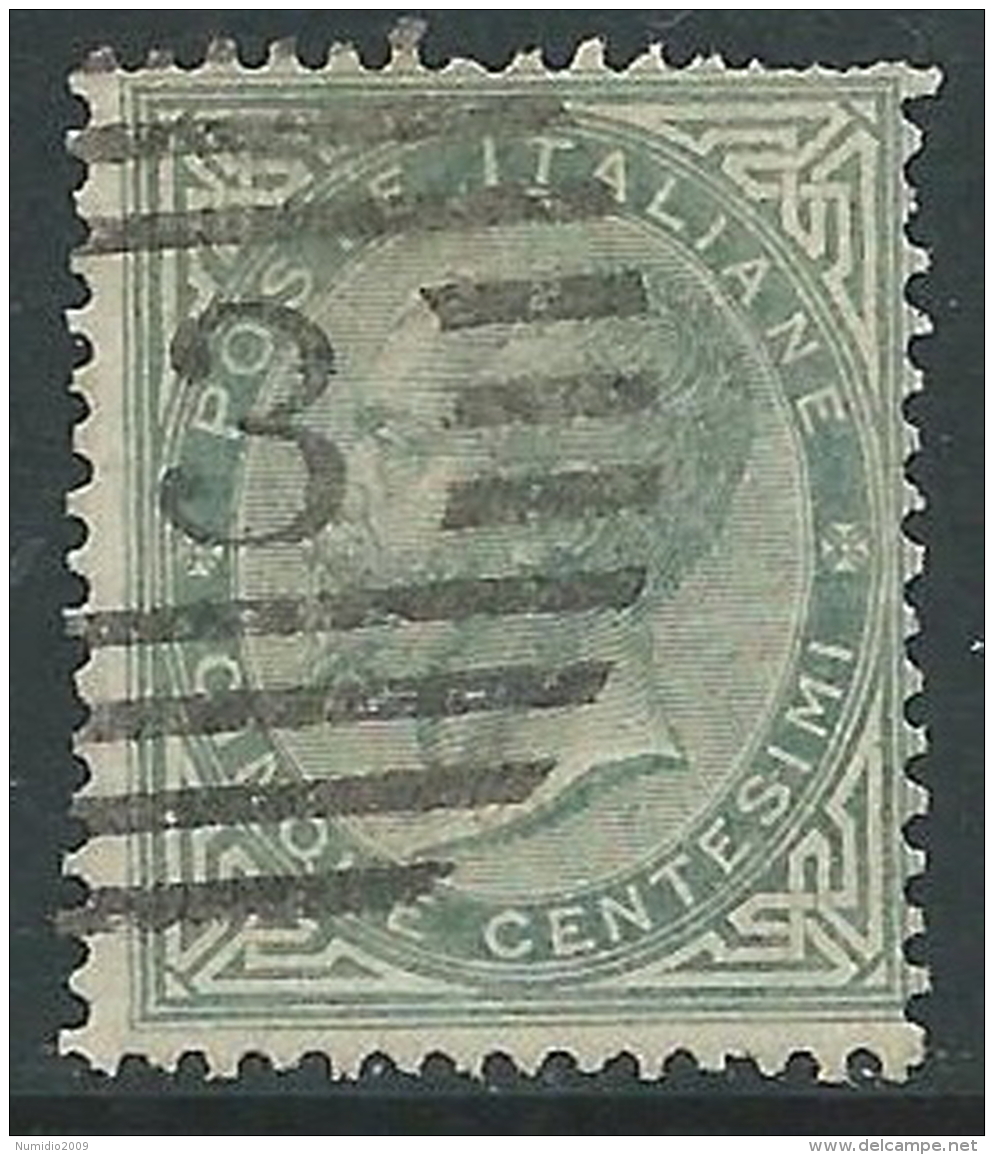 1863-65 REGNO USATO EFFIGIE 5 CENT - P50 - Usati