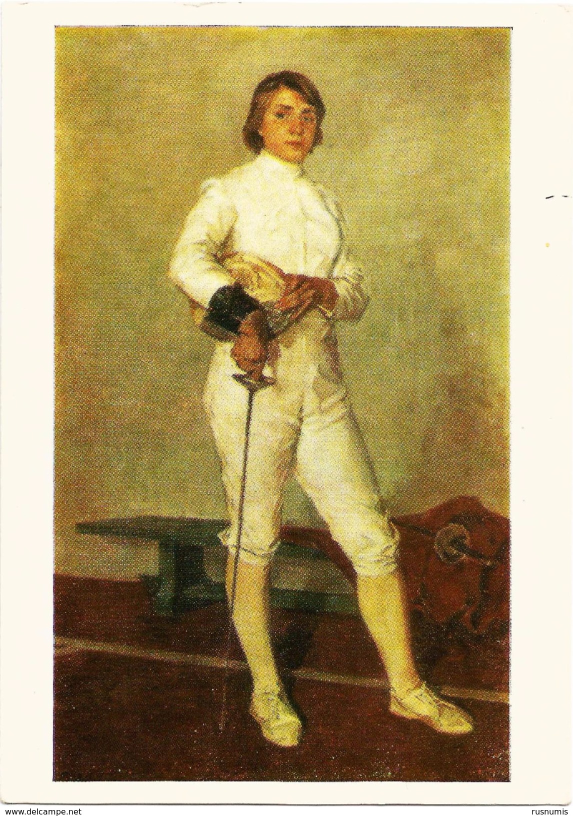 RUSSIA - RUSSIE - RUSSLAND Bogdanov "Portrait Of Gorokhova. World Fencing Champion. 1968" - Sportsmen