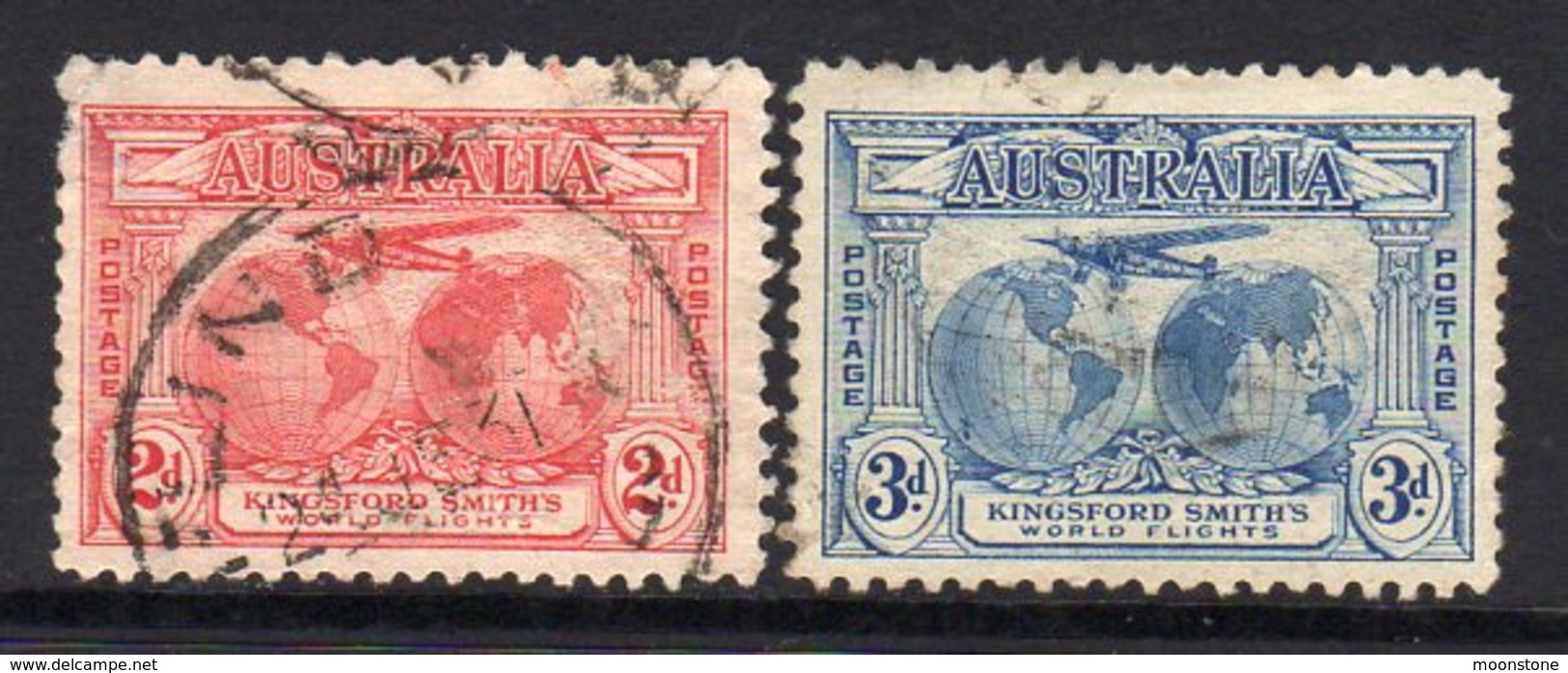 Australia 1931 Kingsford Smith Postage Values Set Of 2, Used (SG121/2) - Used Stamps