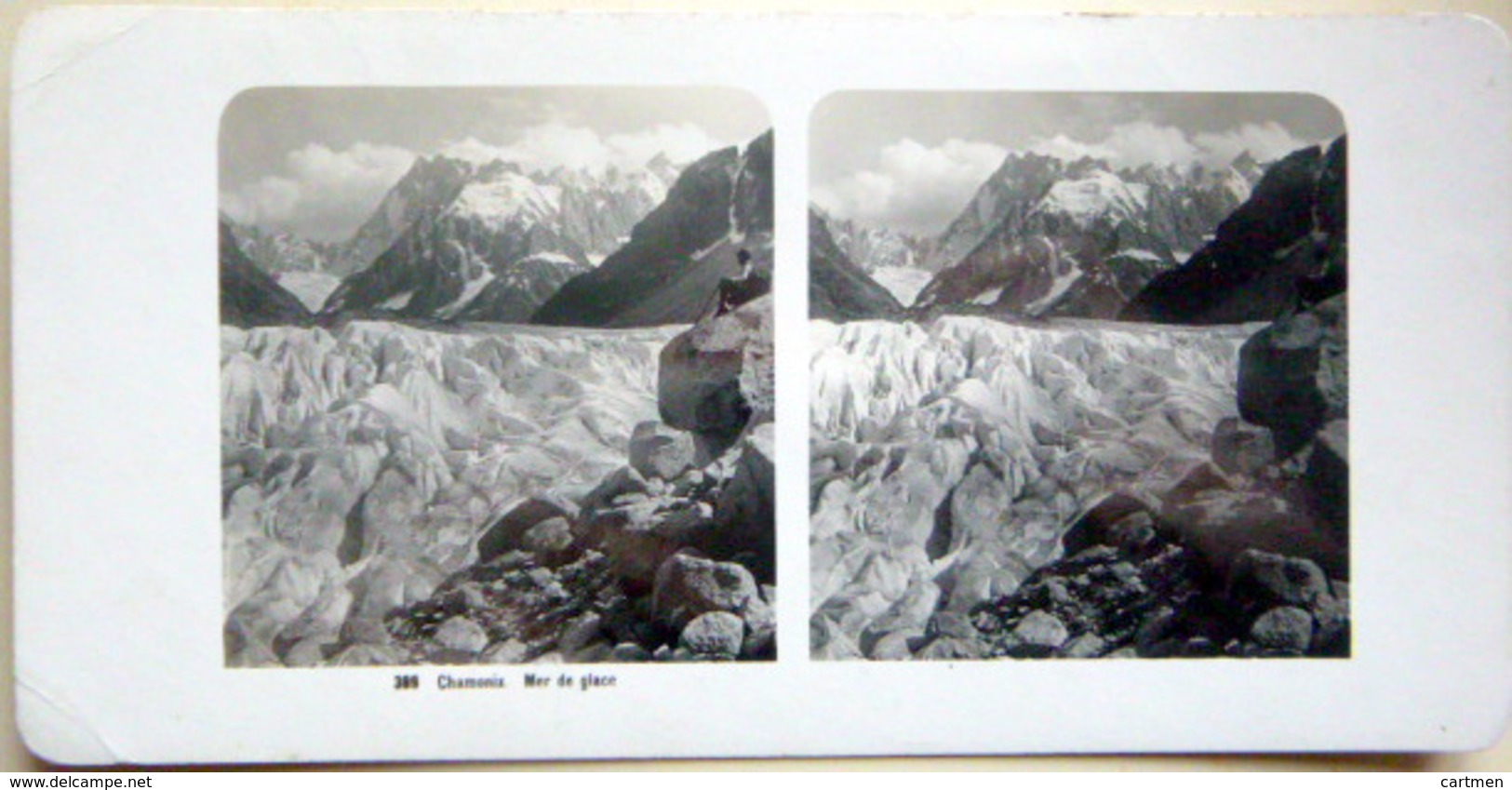 74 CHAMONIX MONT BLANC OBSERVATOIRE MER DE GLACE SOMMET GLACIER  NEUF  PHOTOS STEREOS 1900   GLACE MONTAGNE ALPINISME - Photos Stéréoscopiques