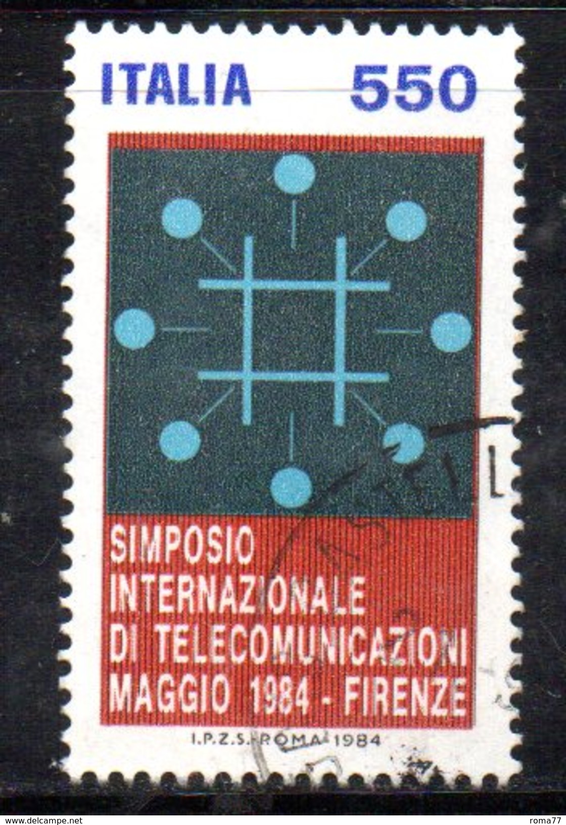 XP1722 - REPUBBLICA 1984, Serie Usata . TELECOMUNICAZIONI - 1981-90: Usati