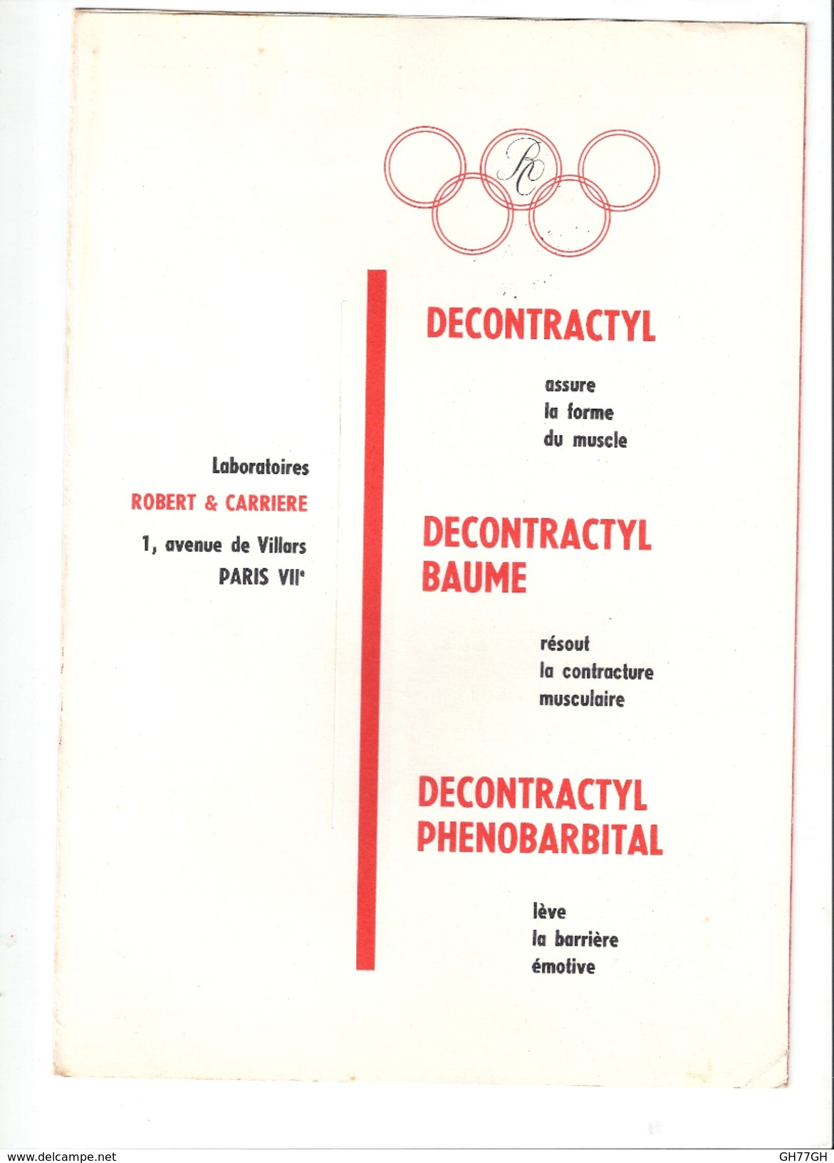 Olympiades 1960. Six Plaquettes De Correspondance "informations De Rome" Par "Publicat", Timbrées "decontractyl Baume" - Non Classés