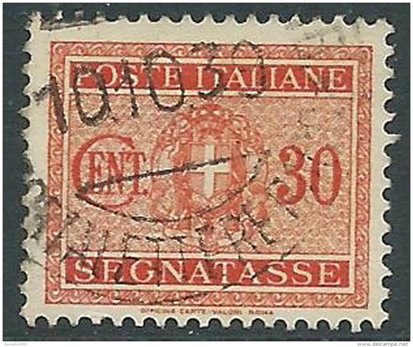 1934 REGNO USATO SEGNATASSE 30 CENT - P51-7 - Impuestos