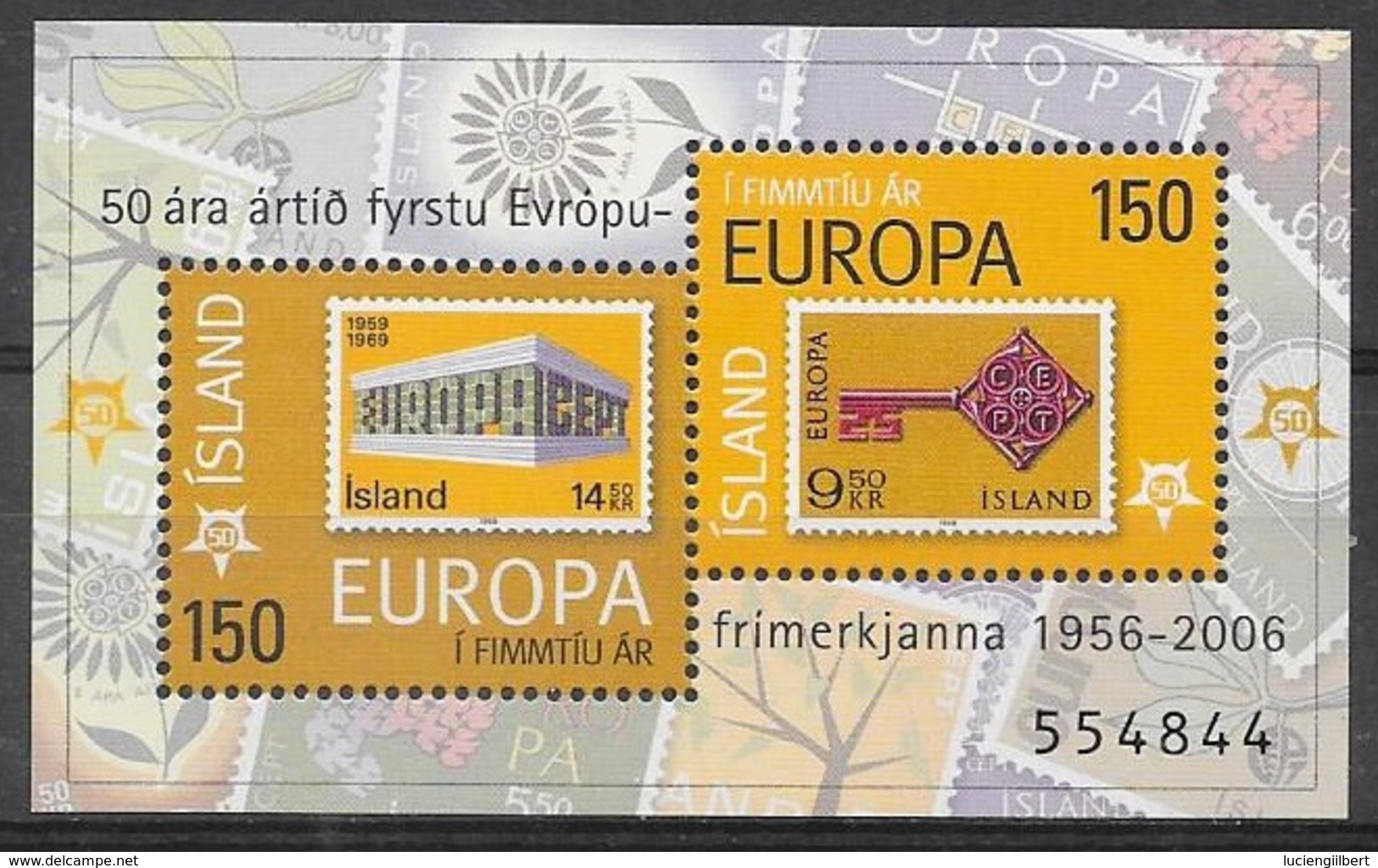 N° 40 BF  -  EUROPA ISLANDE  -  NEUF  -  2006  FEUILLET - Unused Stamps