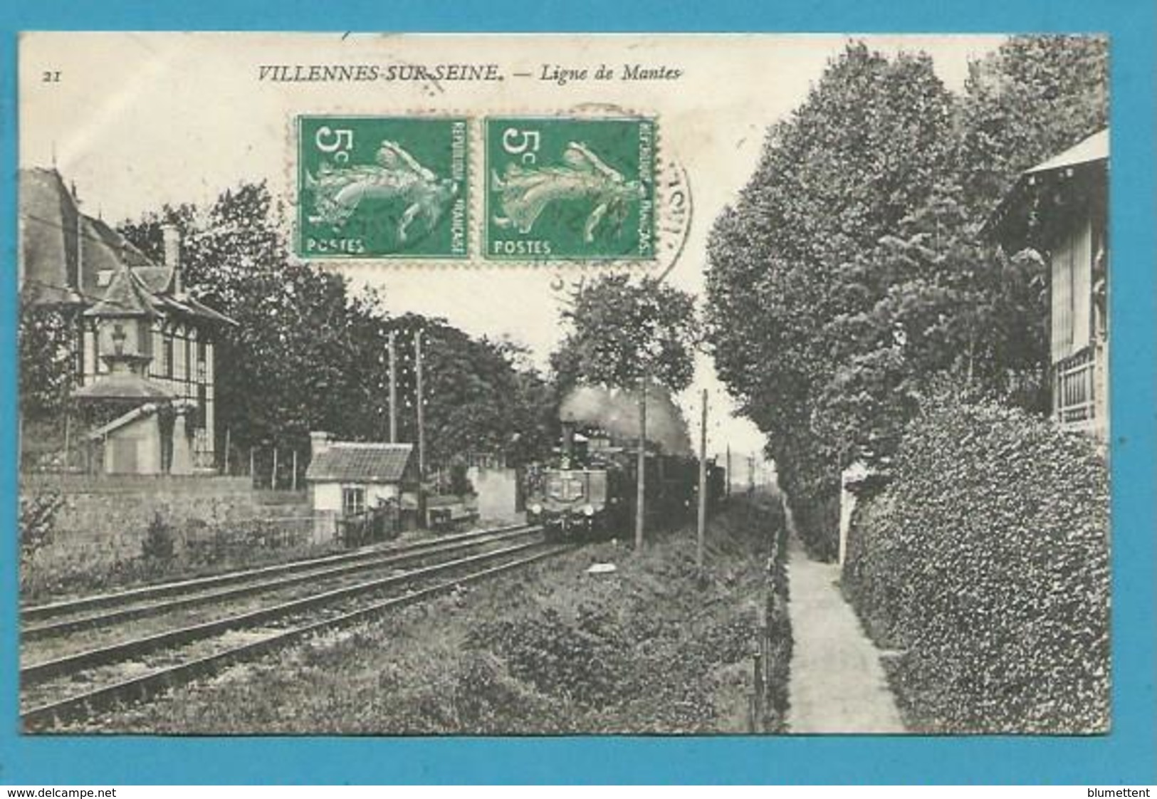 CPA 21 -  Chemin De Fer Ligne De Mantes - Train VILLENNES-SUR-SEINE 78 - Villennes-sur-Seine