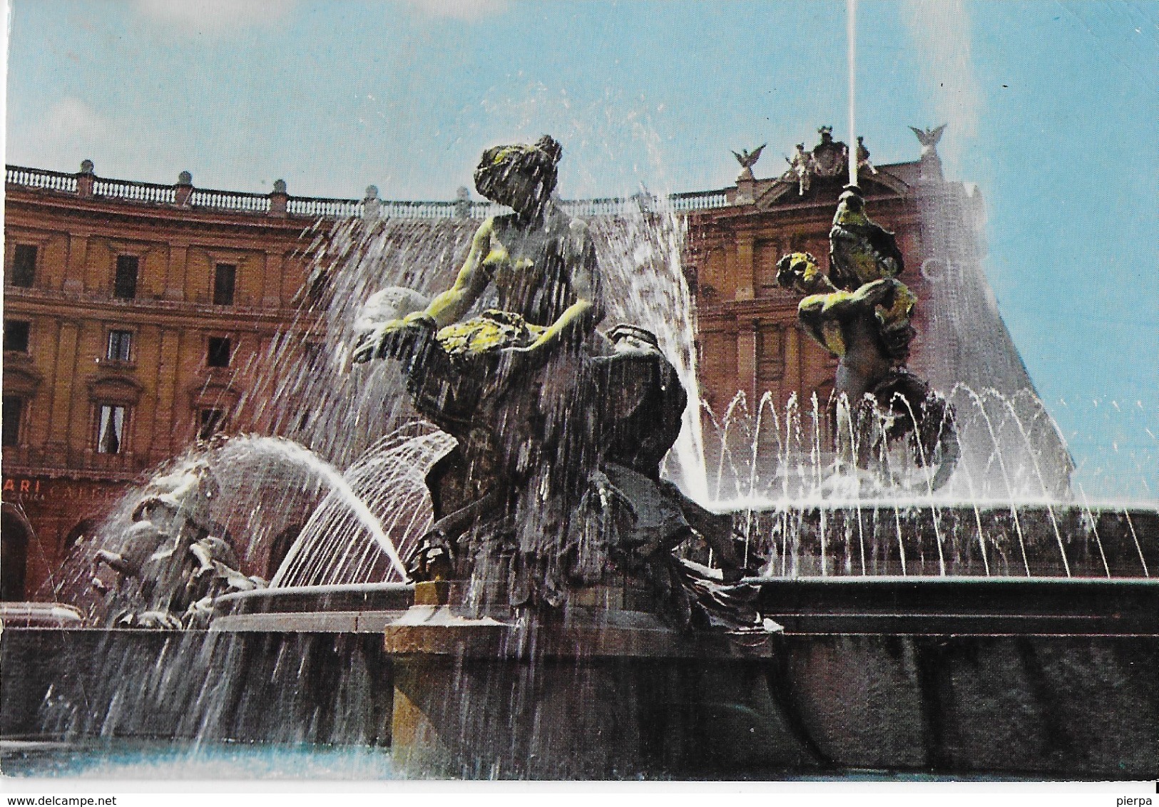 ROMA -FONTANA DELLE NAIADI VIAGGIATA 1974 - Fiume Tevere