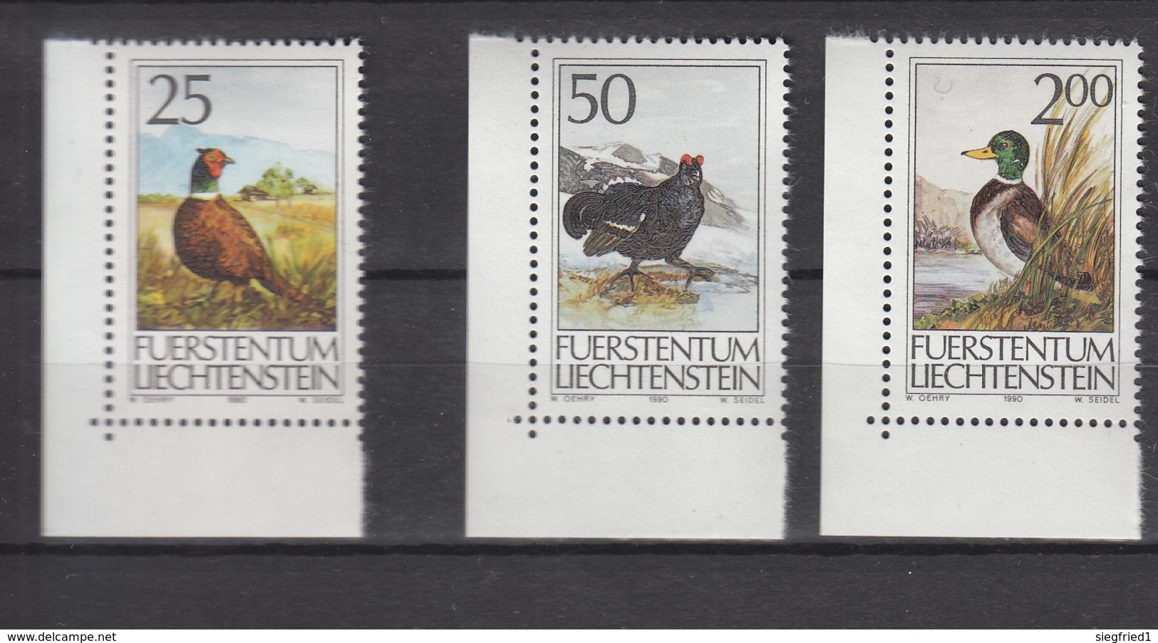 Liechtenstein  **    997-999 Jagdwesen Eckrand Katalog 3,80 - Ungebraucht