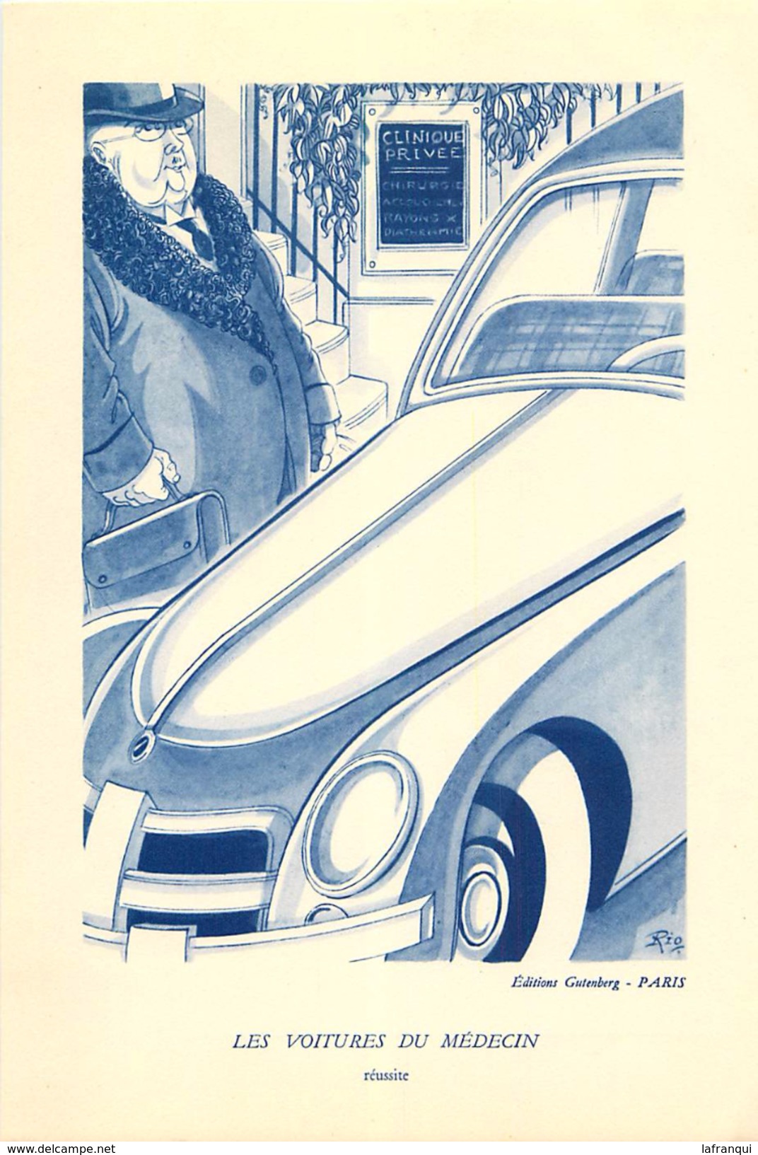 A175- santé medecine -les voitures du medecin - 8 dessins originaux de rio -illustrateur -theme illustrateurs -voitures