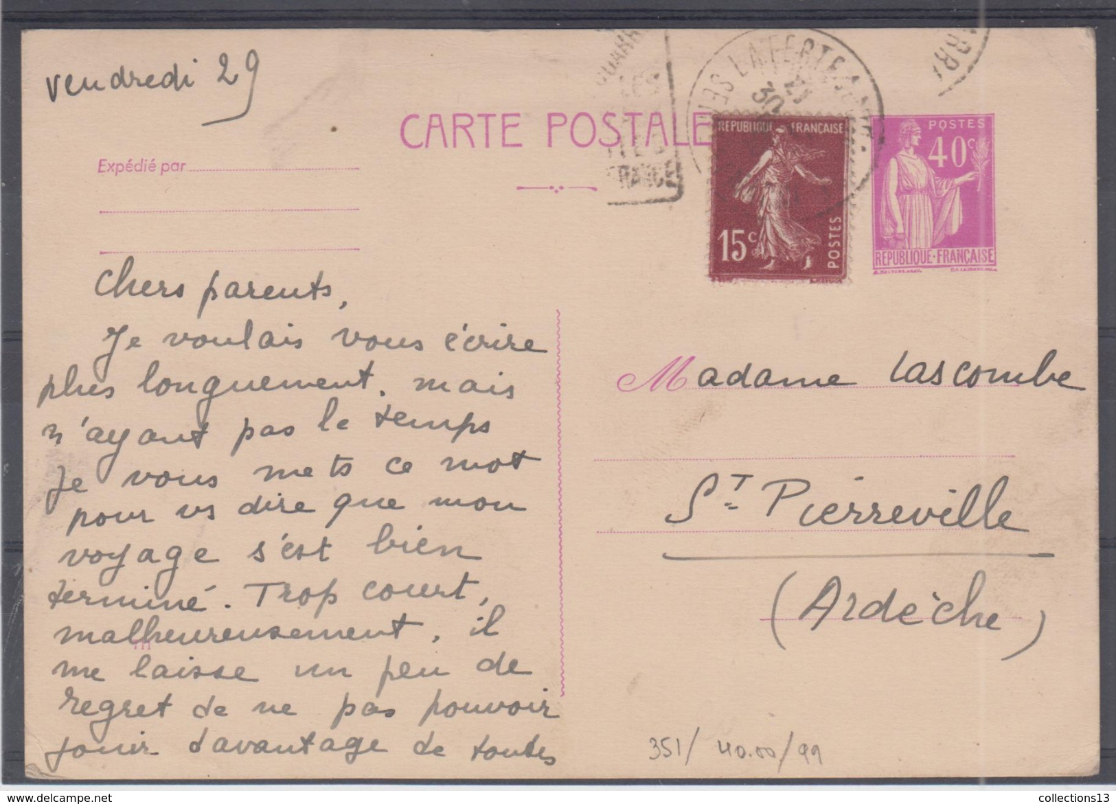 FRANCE - 20 entiers-postaus + 6 lettres diverses