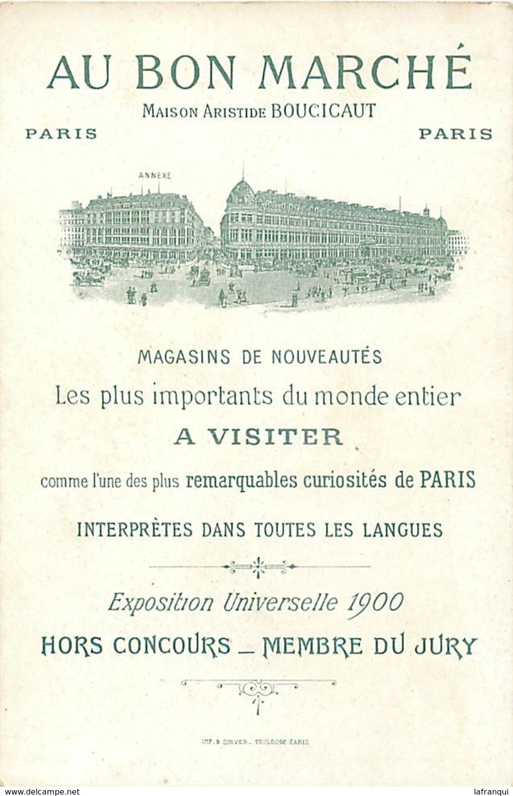 A182- Chromo Au Bon Marché -/ Dimensions : 16,5cms X 11cms /- Enfants  -la Poule Aux Oeufs D Or -chromo Bon Etat - - Au Bon Marché