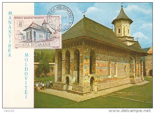 ARCHITECTURE, VATRA MOLDOVITEI MONASTERY, CM, MAXICARD, CARTES MAXIMUM, 1969, ROMANIA - Abbeys & Monasteries