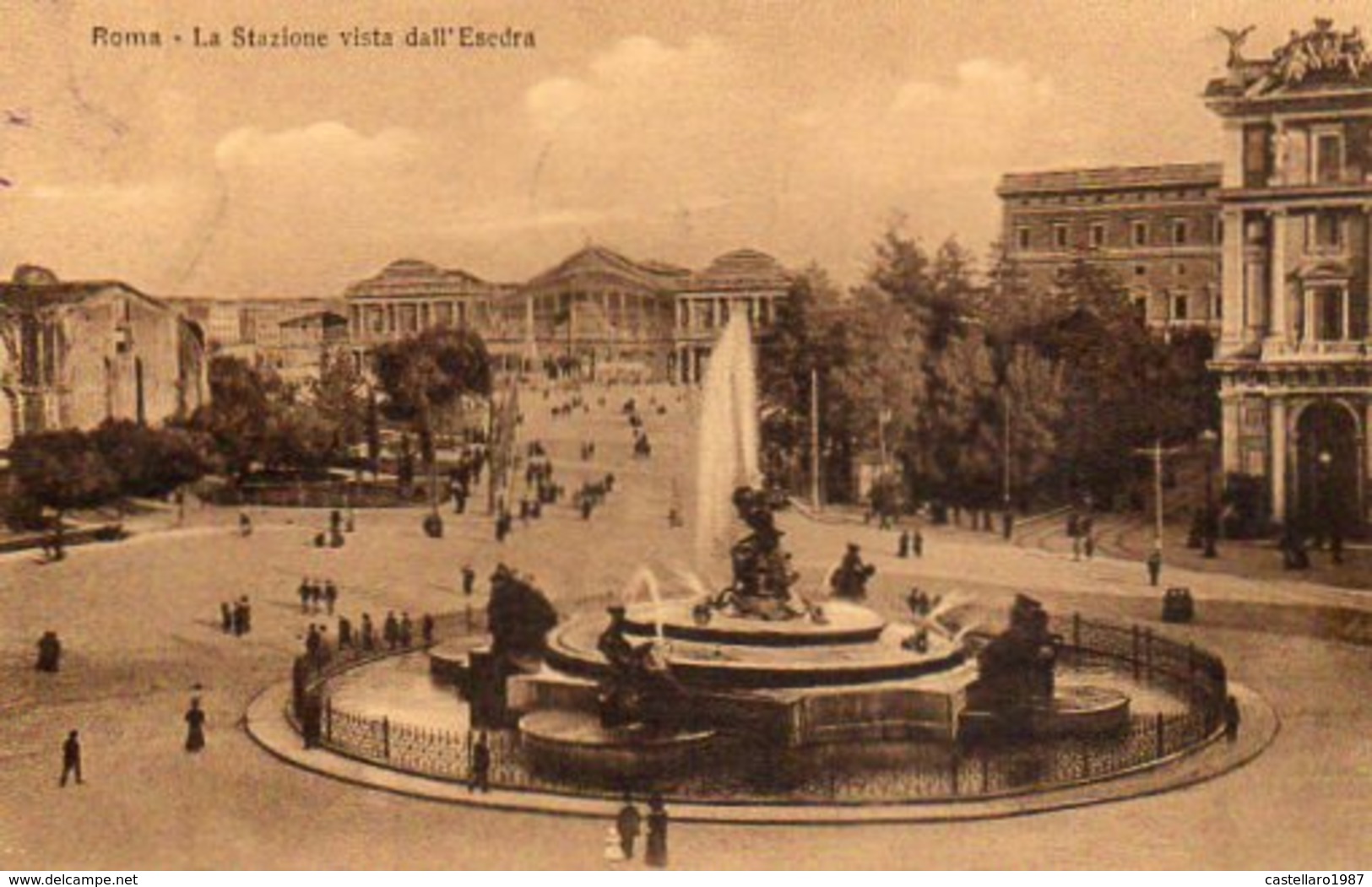 ROMA - La Stazione Vista Dall'Esedra - Formato Piccolo - Stazione Termini