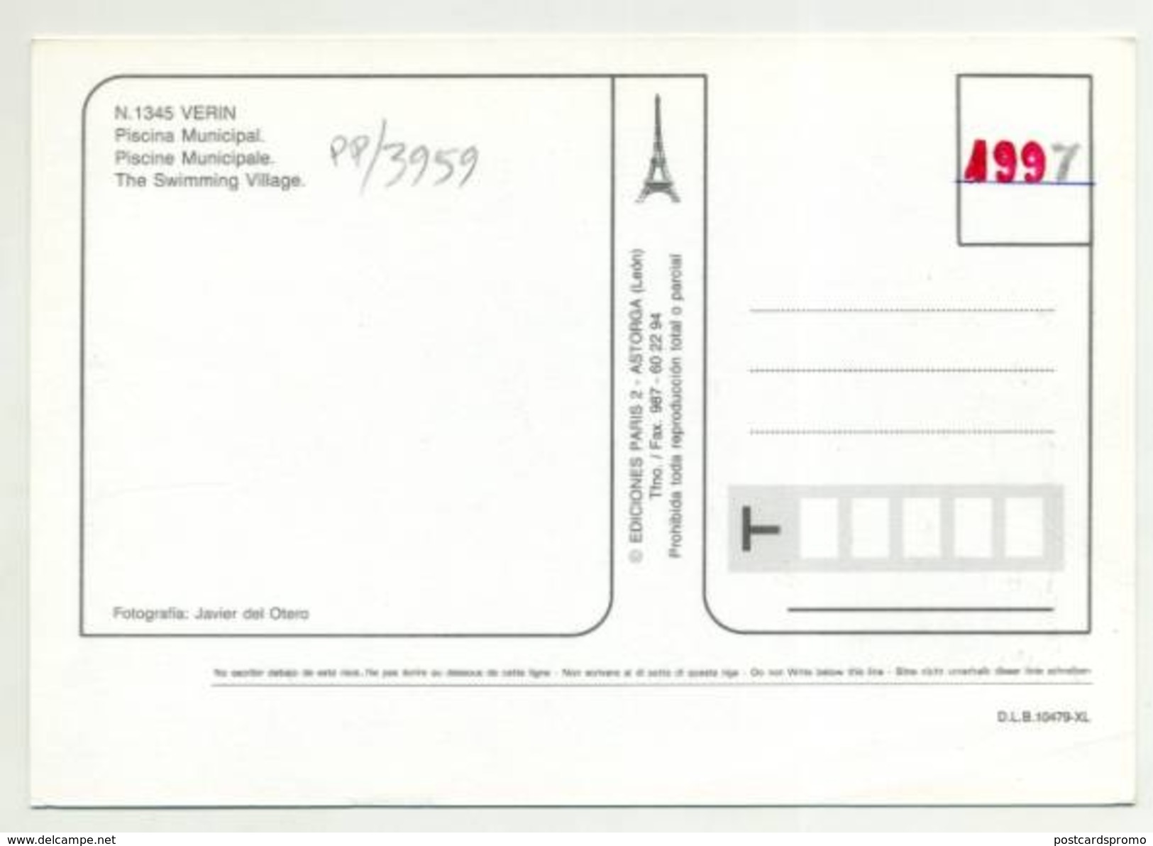 VERIN, Orense - Piscina Municipal  (2 Scans) - Orense