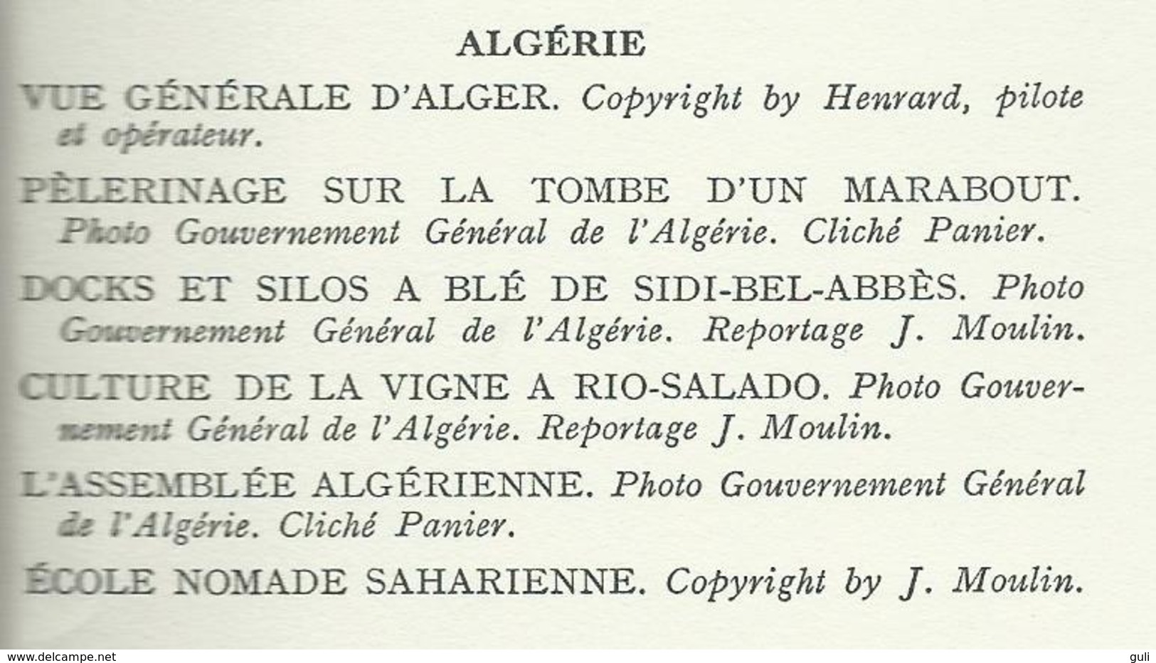 Documents Afrique Du Nord -ALGERIE Lot De 6 Planches Format De Chaque Image 31 X 24 Cms - Africa