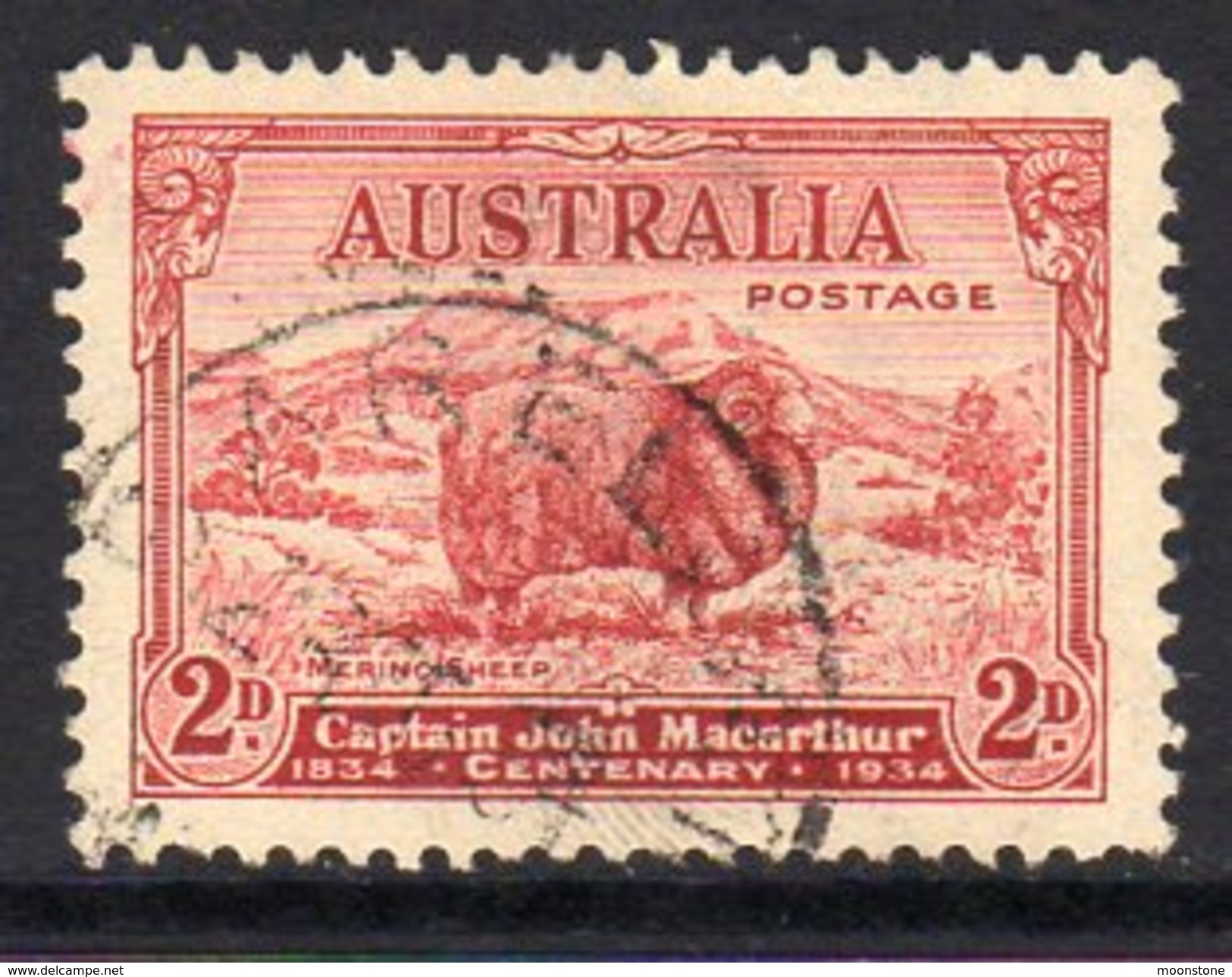 Australia 1934 Captain MacArthur 2d Merino Sheep Value, Type A, Used (SG150) - Gebraucht