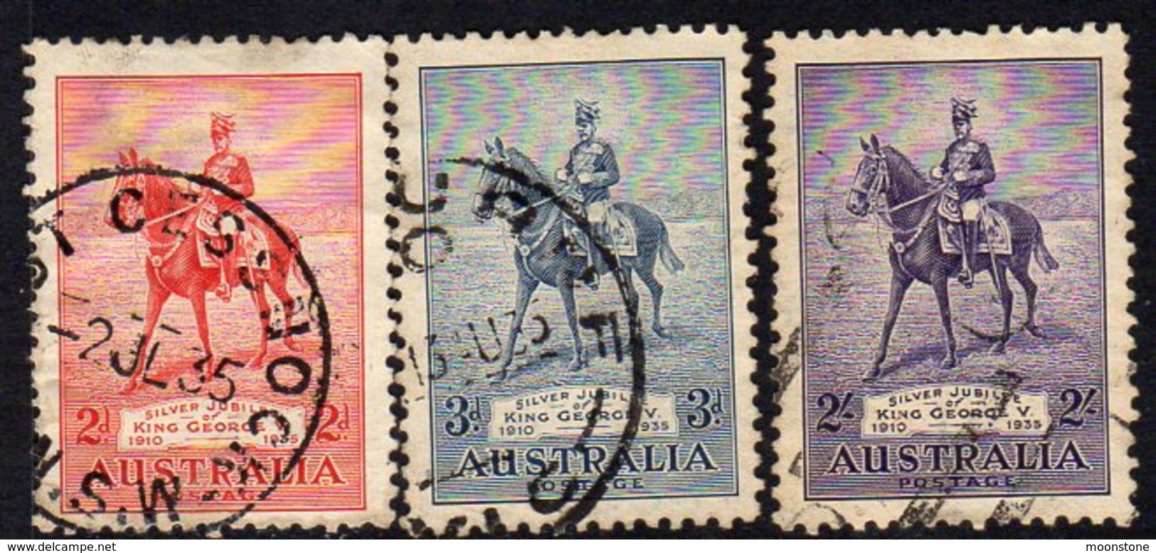 Australia 1935 Silver Jubilee Set Of 3, Used (SG156/8) - Used Stamps