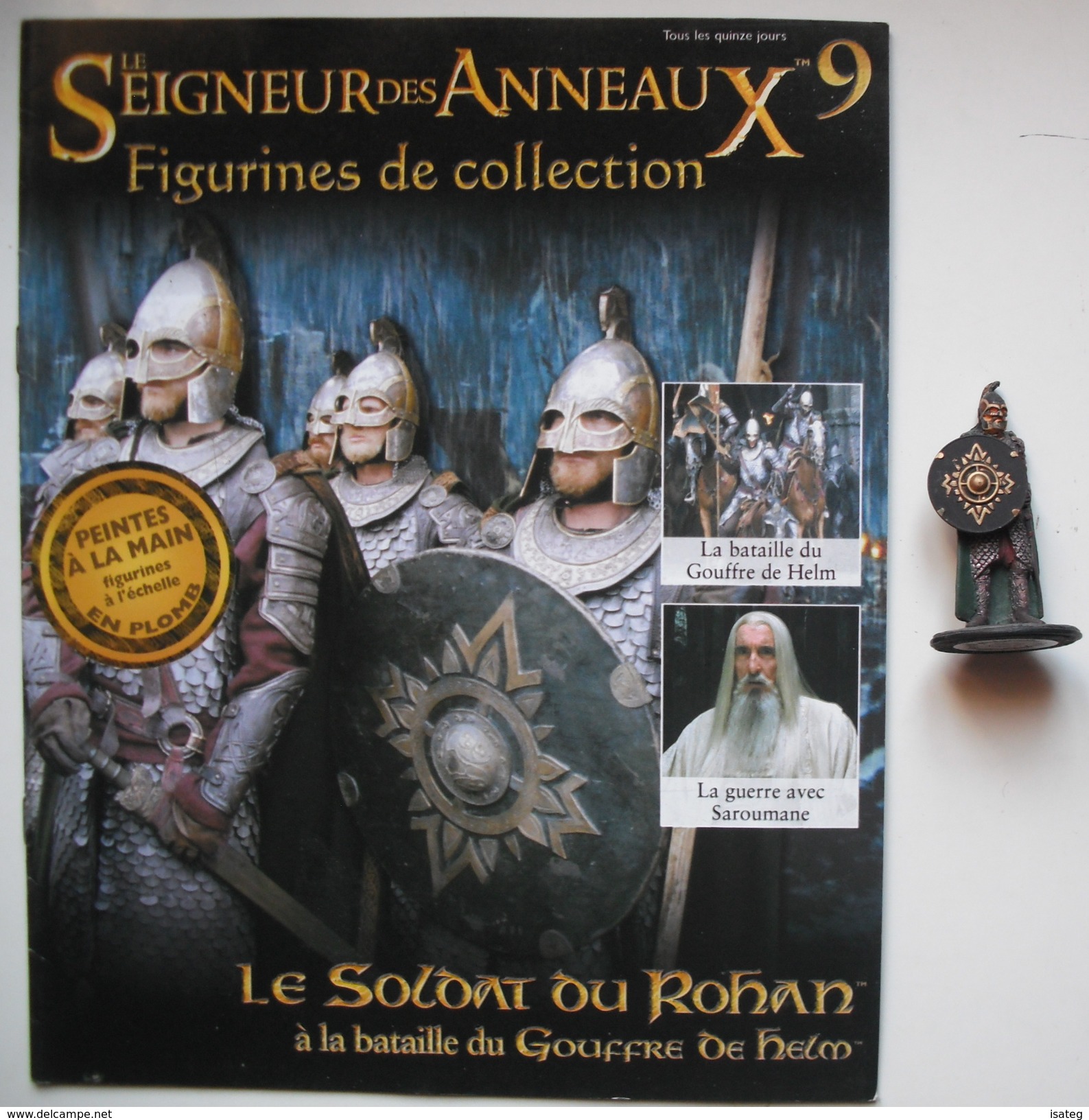 Figurine Le Seigneur Des Anneaux N°9 / Le Soldat Du Rohan à La Bataille Du Gouffre De Helm - Le Seigneur Des Anneaux