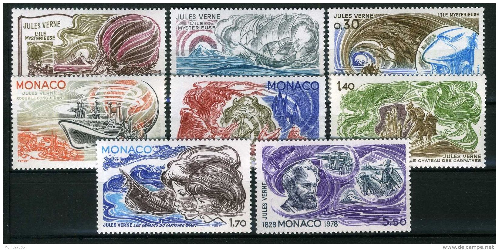 MONACO ( POSTE ) : Y&amp;T N°  1125/1132  TIMBRES  NEUFS  SANS  TRACE  DE  CHARNIERE , A VOIR  . - Unused Stamps