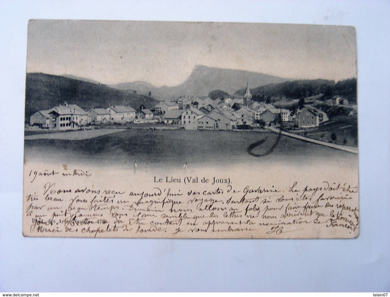 CPA SUISSE VAUD : Vallée De JOUX : Le Lieu, Timbre 1902 - Le Lieu