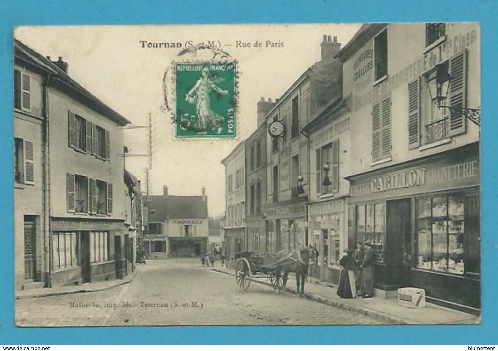 CPA Commerces Rue De Paris TOURNAN 77 - Tournan En Brie